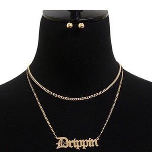 Gold Drippin Necklace